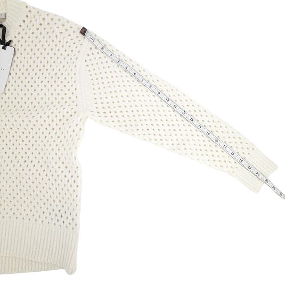 VARLEY Grady Bouclé Knit Sweater in Coconut Milk S - Picture 12 of 12